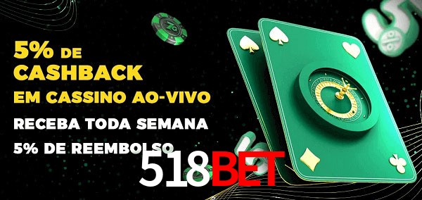 Promoções do cassino ao Vivo 518bet